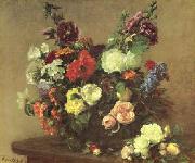 Henri Fantin-Latour, Bouquet de Fleurs Diverses